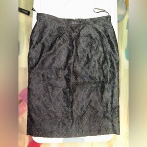Oscar de la Renta Studio vintage  Black Lace Pencil Skirt Size SClassic Cocktail